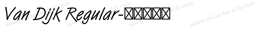 Van Dijk Regular字体转换